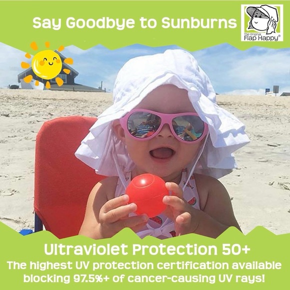 Flap Happy Baby Girls' UPF 50+ Double Ruffle Hat - Picture 3 of 4